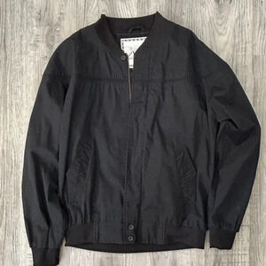 Munsingwear Navy Button Up with Flannel Lining Sz M